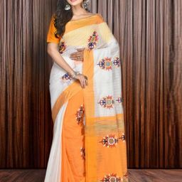 Crochetin Ethnic Motifs Embroidered Silk Blend Ready to Wear Saree-picture-15