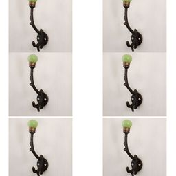 IndianShelf 6 Pcs Ceramic Crackle Tree Hangers for Clothes Wall Mounted Coat Hooks-14