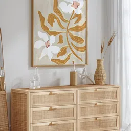 ASIAN MONK Multicolor Floral Flower Painting for Home Wall Decor-image-64