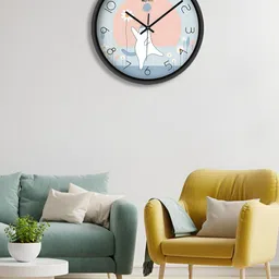 OLIVE TREE Black & Blue Printed Contemporary Wall Clock-image-45