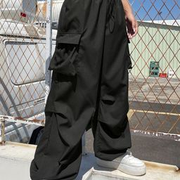 BUY NEW TREND Women Relaxed Loose Fit High-Rise Wrinkle Free Cargos Trousers-picture-23