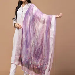 Kaizen TEXO FAB Ethnic Motifs Printed Organza Dupatta image 3