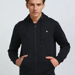 French Connection Men Solid Front-Open Cotton Sweatshirts-picture-43