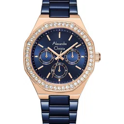 Alexandre Christie Women Embellished Dial & Stainless Steel Bracelet Style Straps Analogue Watch-22