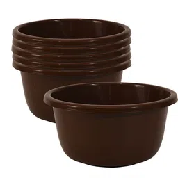 Kuber Industries Brown 6 Pieces Bath Tubs 40 L Each-image-30