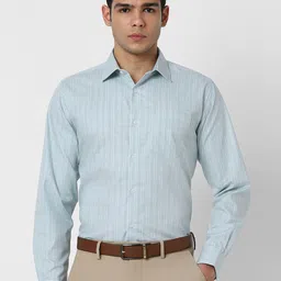 Van Heusen Men Regular Fit Spread Collar Checked Cotton Formal Shirt-image-73