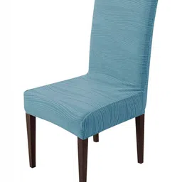 HOUSE OF QUIRK Blue Self Design Chair Cover-57