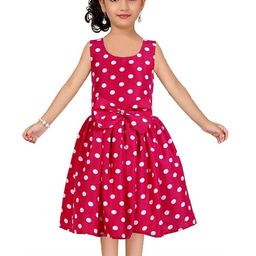 Wow Princess Polka Dot Crepe A-Line Dress-52