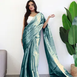 Anouk Tissue Saree With Blouse Piece-picture-4
