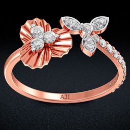 Joyalukkas Women 18kt Rose Gold Finger Ring Diamond-image-42