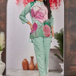 TWINS LADY Printed Top With Trousers Co-Ords-image-30