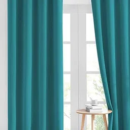 Innovative Edge Teal Set of 2 Room Darkening Long Door Curtain-image-14
