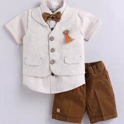 LITTLE COLLARS Boys Printed Shirt with Shorts-picture-40