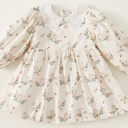 LULU & SKY Floral Print Puff Sleeve Fit & Flare Dress-picture-56