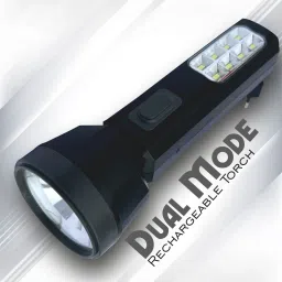 Rechargeable Torch Search Light 30W + 8 High Big SMD Side Light 800 mAh Battery 3 hrs Torch Emergency Light-image-99