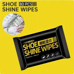 Ehouseall Store 1 Pack 80 Pcs Shoe Shine Wipes Cleaner Disposable Travel Portable Removes Dirt Sports, Velour, Leather, Canvas Shoe Cleaner-image-62