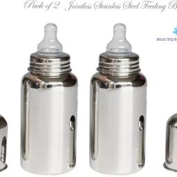 Complete Stainless Steel Baby Feeding Bottle 300ML Combo Pack of 2 - 600 ml-14