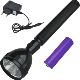2 Mode 500M Long Beam Waterproof Chargeable LED Metal Home, Outdoor Everyday Use 1.3 hrs Torch Emergency Light-23