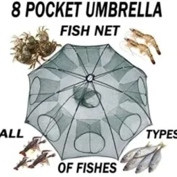 8 Holes Automatic Fishing Net Shrimp Cage, Nylon Foldable Crab Fish Trap Fishing Net-image-63