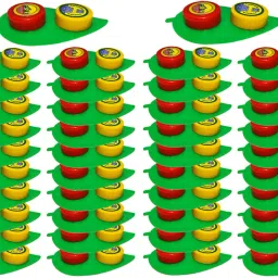 Leaf Shape Pasapu Manjal Kumkum Pooja Thamboolam Decorative,Combo BeetleLeaf Set Plastic Decorative Platter-image-33
