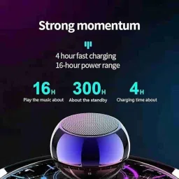 INVICTO Metallic Bluetooth Wireless Speaker with Google, Alexa & Siri Assistant 5 W Bluetooth Home Audio Speaker image 4