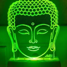 3D GOD BUDDHA FANCY Night Lamp with 7 Color Changing. Night Lamp 11 cm Clear White Night Lamp-picture-14