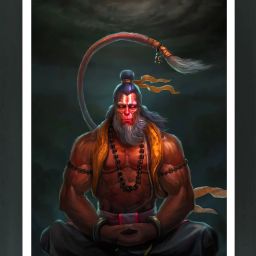 Hanuman Ji Framed Painting | Hanuman Ji | Hanuman Ji White Border Painting | Digital Reprint 20 inch x 14 inch Painting-image-95