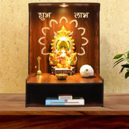 sehaz artworks Shubh Labh Wooden Wall & Table Mount Pooja Mandir-picture-30