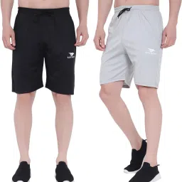 Pack of 2 Solid Men Multicolor Sports Shorts-image-64