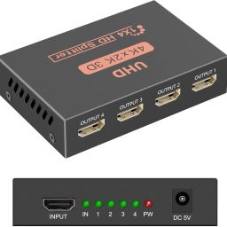 Tobo TV-out Cable HDMI Splitter 1 in 2 Out UHD 4K 2K 3D 1x2 Splitter.(CY05) TD-488H-image-36