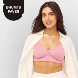 Nykd by Nykaa Adapt360° Lift & Support Padded Non Wired Barely There T-Shirt Bra NYB362 Dark Pink-picture-7