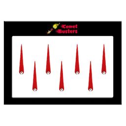 Comet Busters 7 Pcs Embellished Reusable Designer Bindis - Red image 1