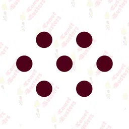 Comet Busters 7 Pcs Reusable Designer Round Bindis - Maroon image 2