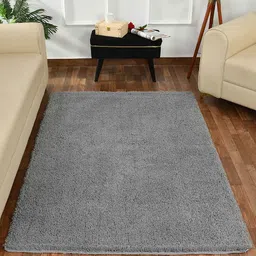 PRESTO Silver-Coloured Self-Designed Anti-Skid Carpet-40