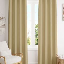 HOMEMONDE Beige 2 Pieces Black Out Door Curtain-picture-28