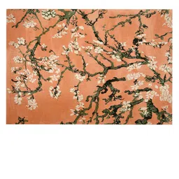 PRESTO Peach & Green Floral Pattern Durable Rectangular Carpet image 2
