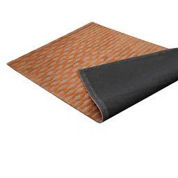 PRESTO Gold-Toned & Grey Abstract Printed No-Shred Carpet image 3