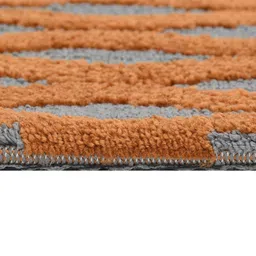 PRESTO Gold-Toned & Grey Abstract Printed No-Shred Carpet image 4