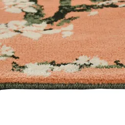 PRESTO Peach & Green Floral Pattern Durable Rectangular Carpet image 4