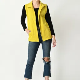 BAESD Mock Collar Fleece Lightweight Open Front Jacket image 3