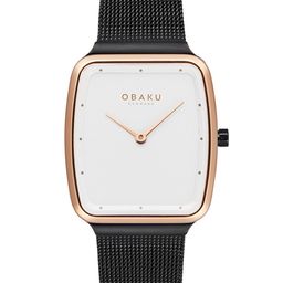 Obaku Men Silver-Toned Dial & Black Stainless Steel Straps Analogue Watch  V267LXMIMB-image-26