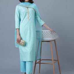 Khushal K Bandhani Printed Kurta With Palazzos & Dupatta-image-2