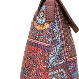 ZOUK Ethnic Motifs Printed Structured Sling Bag image 5