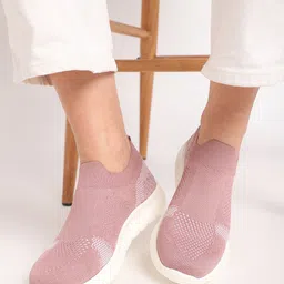 Marc Loire Women Lightweight Mesh Comfort Insole Contrast Slip-On Sneakers-image-88