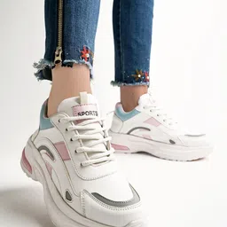 Shoetopia Girls Lightweight Lace-Up Sneakers-image-41