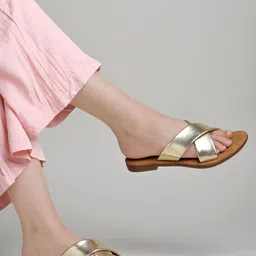 Shoetopia Women Ethnic Open Toe Flats-picture-58