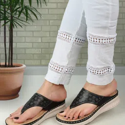 XE Looks Embellished Doctor Ortho Lightweight Open Toe Flats-image-70