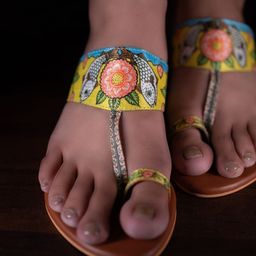 Kanvas Fish In A Pond Printed One Toe Block Heels image 3