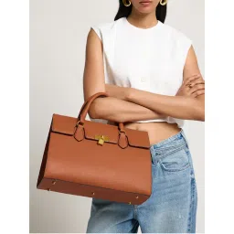 MIRAGGIO Brown Diana Satchel Bag with Detachable Strap-picture-42