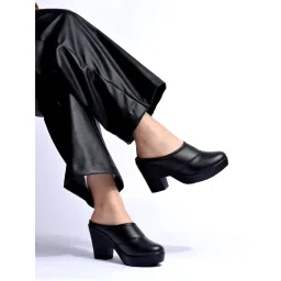 Shoetopia Stylish Smart Casual Black Pumps-picture-17